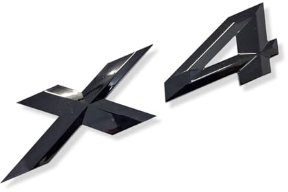 MCK Auto - X4 schwarz glänzendes Kofferraum-Logo, Heckabzeichen, Emblem, Tuning-Modifikation F26 G02