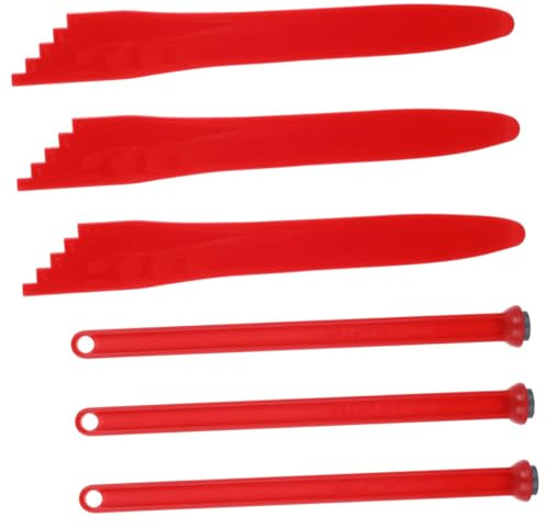 ABOOFAN Canning Tools Kit Jar Lid Lifter Set with Measuring Ruler Kitchen Canning Tool for Home Preserving 3 Lid Lifters and 3 Rulers for Handling Mason Jar Lids