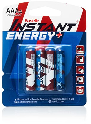 Roselle Instant Energy Plus Lot de 4 piles AAA LR03/AM4/1,5 V