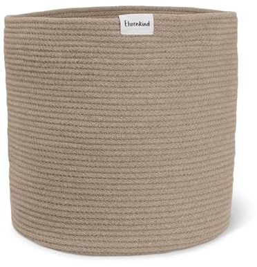 Ehrenkind® Aufbewahrungskorb – Spielzeugkorb für Kinder | In 3 Größen & Farben | Robustes Seilmaterial | Ideal als Wäschekorb oder Spielzeugaufbewahrung | 32x32 cm | Beige