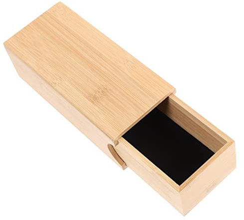 LIFKOME 1stk Brillenaufbewahrung Sonnenbrillen-organizer Sonnenbrillen-display Brillenband Retro-brille Staffelei Stehen Besteckschublade Sonnenbrillenhalter Boxen Mit Deckel Bambus