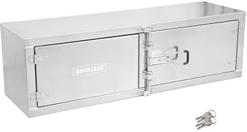 Rockland Underbody Truck Box, 60 x 24 x 24, Pickup Storage Box, Heavy Duty Aluminum Tool Cabinet with Lock and Key, Waterproof Trailer Storage Box with Handle Latch for Truck, Van, Trailer