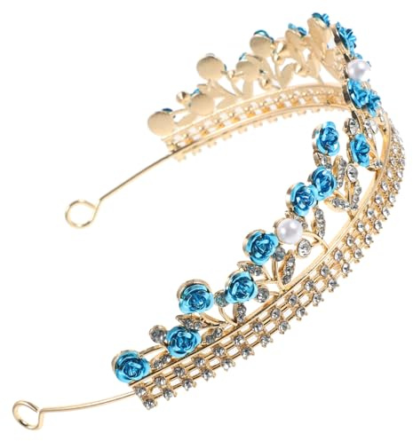 minkissy Couronne De Fleurs De Rose -tête Pour Femme Couronne De Mariage Décorative Accessoire De Cheveux