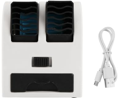 Wrtysully Mini Aire Acondicionado Purificador de Humidificador de Ventilador para Hogar/Exterior USB/Enfriador de Aire Silencioso PortáTil con BateríA
