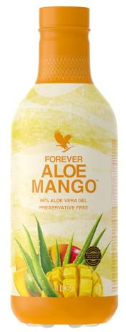 Forever Aloe Mango | 1 l | 86% Aloe Vera | Mango-Geschmack | 1 l Aloe-Vera-Trinkgel mit 86 % Aloe Vera, 10 % Mango-Püree-Konzentrat, Vitamin C und ohne Konservierungsstoffe.