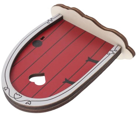 HEMOTON Puerta Mágica Miniatura de Madera para Jardín Decoración de Duendes y Hadas Accesorio para para y Medidas