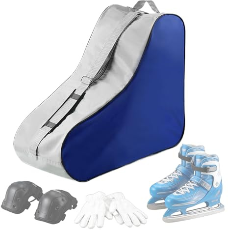 Tanakeji Tasche Für Rollschuhe,Rucksack Mit Verstellbarem Schulterriemen - mit Reißverschluss Hockey Schlittschuhtasche Oxford Stoff | Für Kinder Mädchen Kinderschuhe