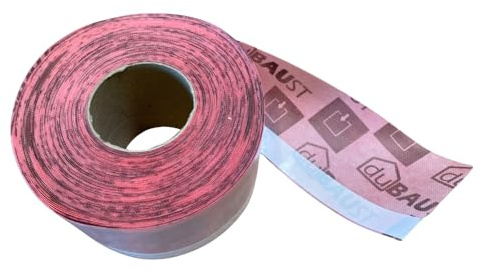 dubaust Fensteranschlussband Fensterband Fensterdichtfolie Fensterdichtband Innen Aussen Luftdicht Schlagregendicht Vollflächig selbstklebend 30m Rolle (Aussen 70mm)