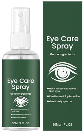 Augenspray Für Müde Augen - 30 Milliliter Beruhigend Natürlich Feuchtigkeitsspendend,Erwachsenen Augenpflege Erfrischungsnebel,Für Nacht, Tag, Studium, Arbeit, Lesen, Lange Fahrten, Homeoffice Und