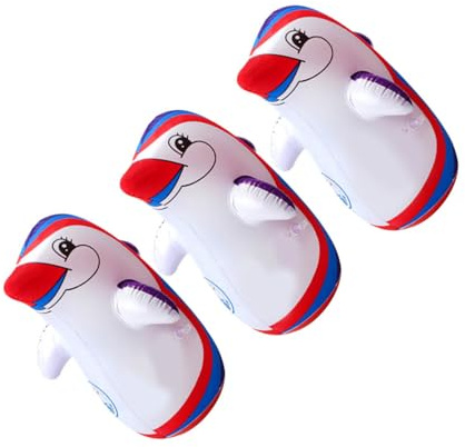 IMUSINICE 3 Stück Aufblasbare PVC Pinguin Spielzeuge Kreatives Cartoon Wackelspielzeug für Übung und Belüftungsfunktion Einzigartiges Outdoor für Mädchen
