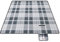 SONGMICS Coperta Picnic, 200 x 200 cm, Grande Telo da Campeggio, Parco, Giardino, Esterno, Spiaggia, Strato Impermeabile, Pieghevole, Grigio e Bianco GCM61GW