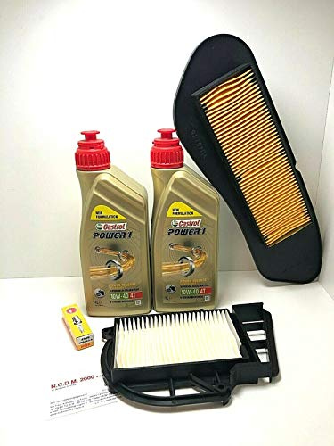 Kit révision XMAX X-MAX XCITY X-CITY 250 2007 2008 2009 2010 filtres bougie huile Castrol