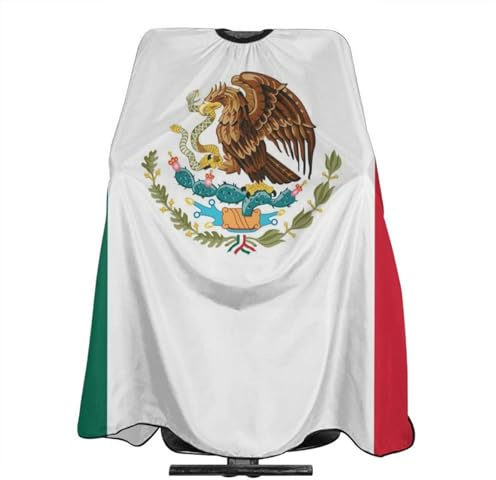 Xianjing Adult Barber Cape, Professional Salon Haircut Capes,Mexican flag Haircut Kit Hairdressing Apron for Home Salon and Barbershop