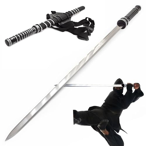 Blade The Daywalker Schwert mit Scheide - Schwert echt, Blade Schwert Daywalker, Metall Schwert mit Schwerthalter Rücken, Schwerter scharf echt, Vampirjäger