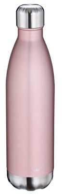 cilio Trinkflasche Edelstahl | 750ml | roségold | auslaufsicher | Thermosflasche auch für kohlensäurehaltige Getränke | hält bis zu 18h warm und 24h kalt, 544152
