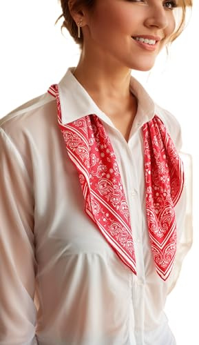 Prettystern 100 % siden kvinnor män Paisley sidenscarf sommar sidenhalsduk, 01 röd, 65 cm X 65 cm