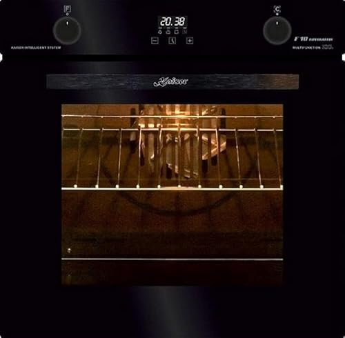 Four encastrable 60 cm multifonction Kaiser EH 6367 / Four électrique encastrable pyrolyse chaleur tournante/Four noir à encastrer Classe A / 79L / Gril infrarouge/Auto-nettoyage/Avec tourne broche