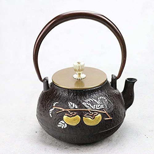 OQHAIR Ensemble en Fonte Services à thé en Fonte sud Pot en Fonte Tout Ruyi Pot en Fer Brut Bouilloire Service à thé 1L décoration de la Maison présent,