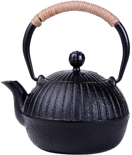Muteitt Théière en Fonte, Bouilloire À Thé pour Cuisinière avec Infuseur, Théière Japonaise De Grande Capacité pour Feuilles Mobiles