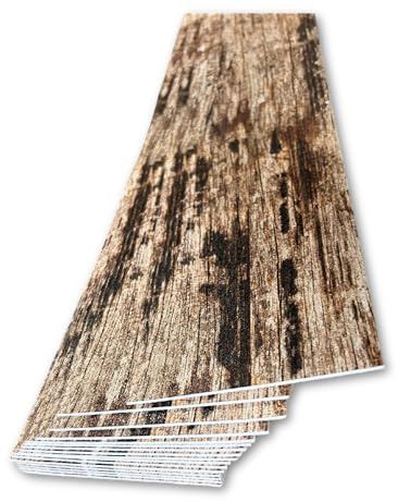 DECCART Wandpaneele Holzoptik 10x60cm | Selbstklebende Wandverkleidung für Innenräume Selbstklebend Einfach zu montierende Paneele die Wand