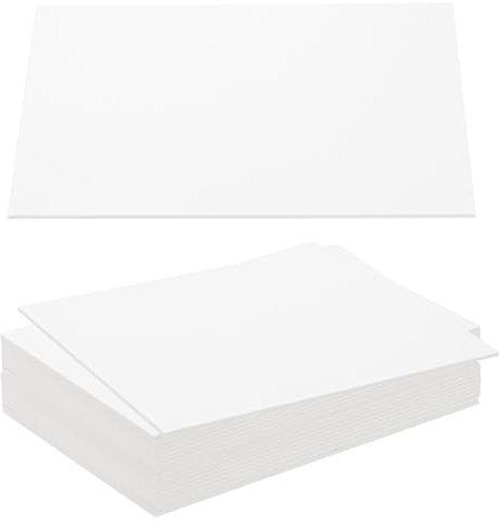 PATIKIL Feuilles de Carton 12x8x0.08, 20 Pièces de Carton Épais de 80Pt pour Reliure de Livres, Couverture de Reliure de Livres, Blanc