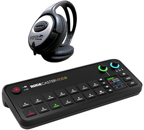 Rode Rodecaster Video Konsole für Audio- und Videoproduktion mit keepdrum Kopfhörer