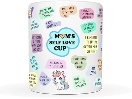 This Mum’s Self-Love Inspirational Gifts Ceramic Coffee Mug - 11oz, Motivational Quotes for Mums, Perfect Ideal for Mother's Day, Birthday, or Christmas, Self-Care & Empowerment, Tea or Coffee Cup