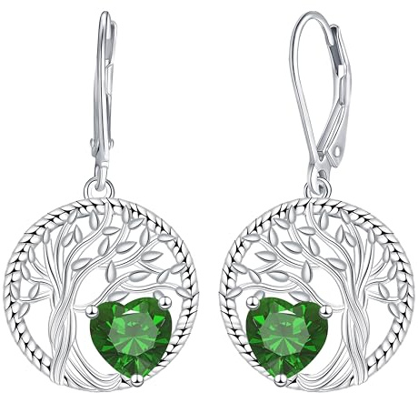 J.MOULING Boucles d'oreilles pour Femme - Boucles d'oreilles Pendantes Femmes Argent Sterling 925 - Boucles d'oreilles hypoallergéniques pour (oreilles sensibles) - Cadeau de Fête des Mères