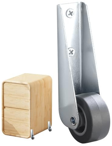 Caster Wheels - Heavy Duty Long Bracket | Swivel Castors Wheel Side Mount | Smooth Quiet Rolling Casters | Fixed Brackett Wheells for Various Furniture Types