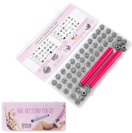 Miyanvuo per Smalto per Unghie - Creazione Stampi per Unghie - 8 Modelli Testine Silicone Ricaricabili Ideali Per Uso Quotidiano Viaggio Casa Principianti Regalo Famiglia