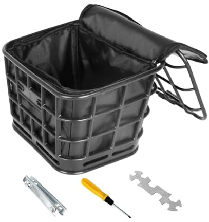 KiBcsLic Cesta para Bicicletas Eléctricas, Cesta de Almacenamiento con Tapa para Mascotas, con Bolsa de Forro