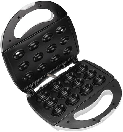 ZJchao Macchina per Torta di Noci Elettrica a Doppia Faccia a 12 Fori, Pasticceria per Biscotti Alle Noci Antiaderente con Design Facile Pulire per Uso Domestico (Spina europea 220V)