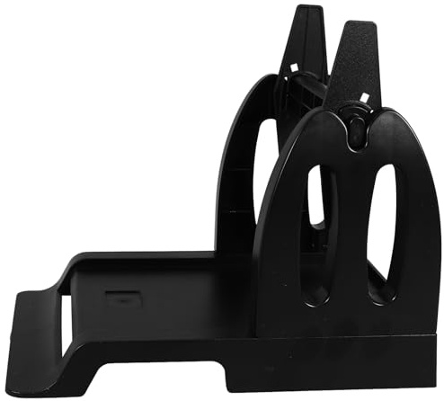 Amosfun Support Porte-étiquettes en Plastique Noir, Porte-rouleau pour Imprimante Thermique, Accessoire Professionnel pour Étiquettes D'expédition et Distributeur de Rouleaux, Usage
