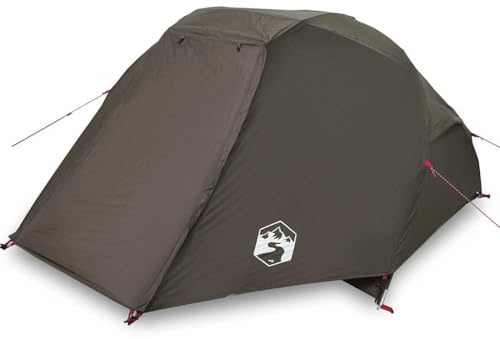 Fisketält för 3 personer brunt, vattentätt med PU-beläggning, 312 x 216 x 114 cm, lätt campingtält med e-anslutning, vindtätt, andas