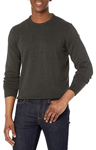 Amazon Essentials Men's Long-Sleeve Crewneck Jumper, 100% Cotton, Big & Tall Options Available