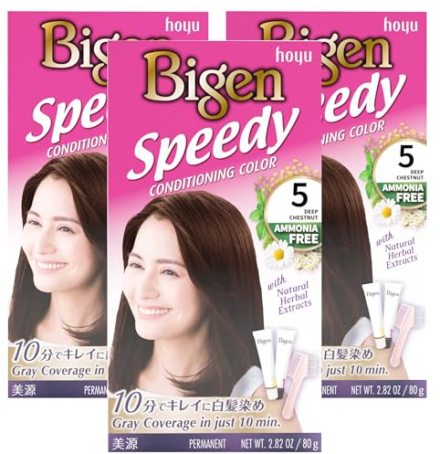 Bigen Speedy Conditioning Color Kit: 5 Deep Chestnut - 3 Pack
