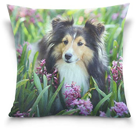 hengpai Hunde-Deko-Kissenbezug, rosa Hyazinthe