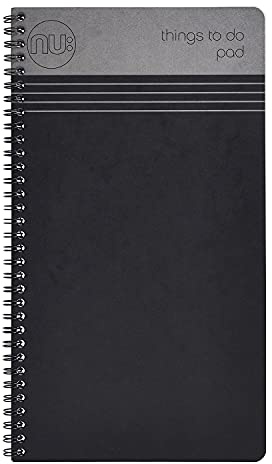 NU Notebooks - Craze Cloud Range - Things to Do Pad - Wirebound Notebook - Stationery Notebooks - Ruled Notepad - Black - 110 Pages, NU003517-FSC-BK, 157 x 282