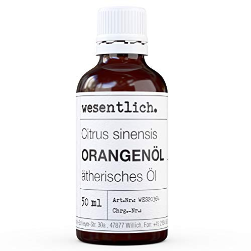 wesentlich. ätherisches Öl Orange 50ml | 100% naturrein und kaltgepresst | Duftöl für Aromatherapie, Massage, Sauna & Raumbeduftung