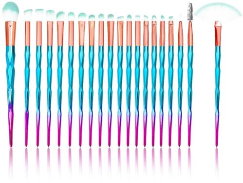 Brochas de Maquillaje Profesional,Pinceles de Maquillaje de Unicornio, Set de 20 Pinceles de Maquillaje Profesional, maquillaje cepillo kit cepillo Eyebrow Eyeliner Blush Cosmetic