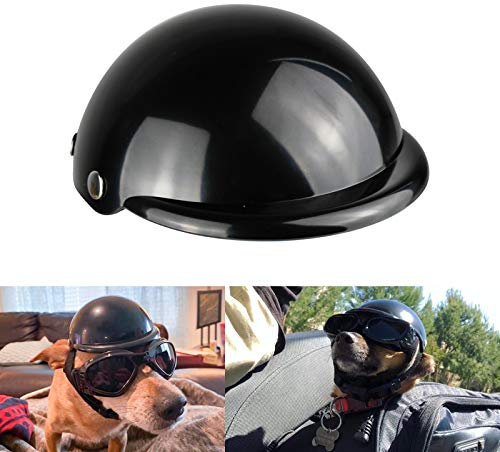PETLESO Hunde Helm Hundehüte Hundehelm Hundekappe Einstellbare Haustier Helm für Welpen Kleine Hundekatze-M