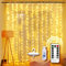 UNBON Guirlande Lumineuse Rideau, 3M*3M Rideau Lumineux 300 LED 8 Modes d'Éclairage Rideau de Lumière USB Blanc Chaud pour Décoration de Noël Intérieur Extérieur Fenêtre Fête Mariage Anniversaire