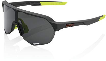 100% Fahrradbrille S2, Schwarz, dunkle Gläser