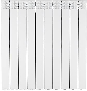 Fondital V666AM06410 Radiatore in alluminio pressofuso Exclusivo B3, 800 mm, 10 elementi, bianco