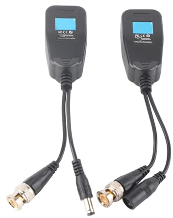 Kuuleyn Bnc Video Power Balun, Cctv Video Balun Convertitore passivo da coassiale a Ethernet Passivo Cctv Coax Bnc Video Power Balun ricetrasmettitore a connettore Rj45