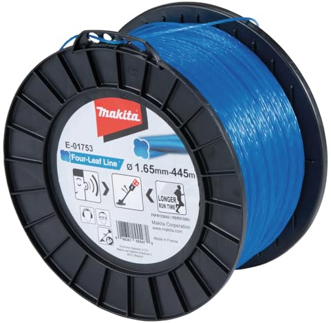 Makita Four-Leaf E-01753 Trimmer Line for Cordless Scythes and Grass Trimmer (1.65 mm, 445 mm, Blue)
