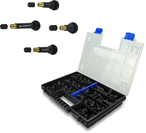 HASKYY je 25x Autoventil Gummi TR412, TR413, TR414, TR418 I Snap-in-Pkw Gummi Ventile I Ventilkappe Reifen Ventilaufsatz