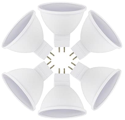 OUKAIDE Pack 6 Bombillas LED MR16 GU5.3 7W blanca fria 6000K reflector MR16 equivalente a 70W, reflector de foco LED GU5.3 MR16 700lm AC 85-265V no regulable