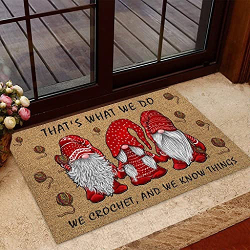 N/Ａ Fußmatte innen fussmatte außenWichtel-Fußmatte Home Decor Wir häkeln und wir wissen Dinge deko Wohnzimmer