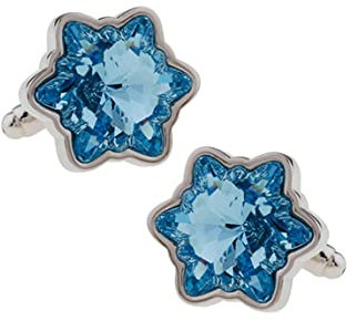 Skcess Boutons de Manchette pour Hommes Bleu, Boutons de Manchette Cuivre Étoile avec Cristal Ensemble de Boutons de Manchette Idee Cadeau Homme